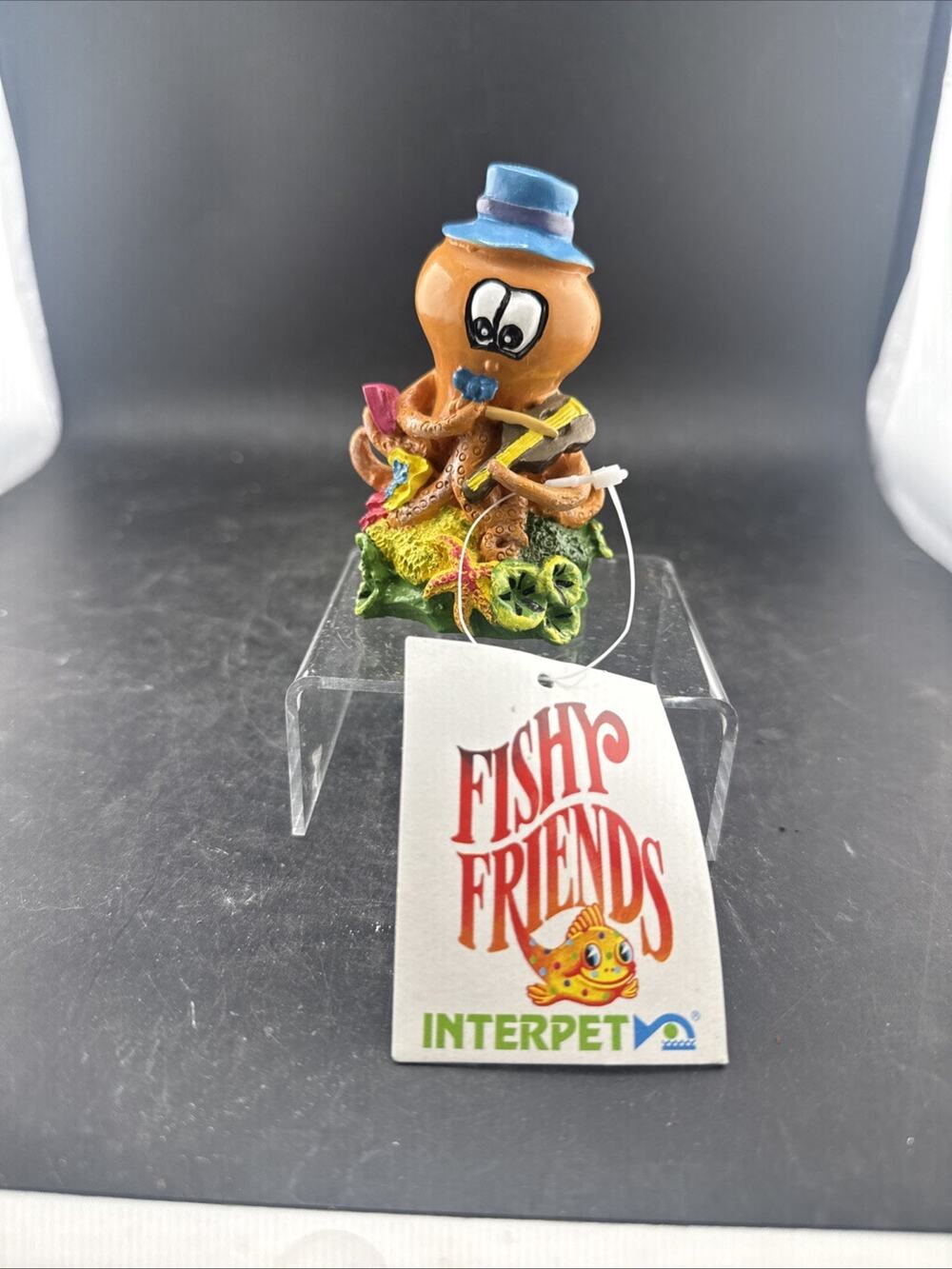 Fishy Friends Octopus Violin Player Aquarium Ornament Fish Tank Decoration